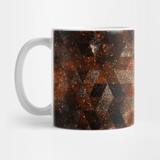 Gold beam in geometric sparkly universe Mug